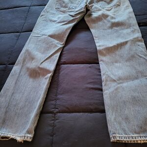 Levi's Light Blue Denim 34x32 501 Button Fly Jeans